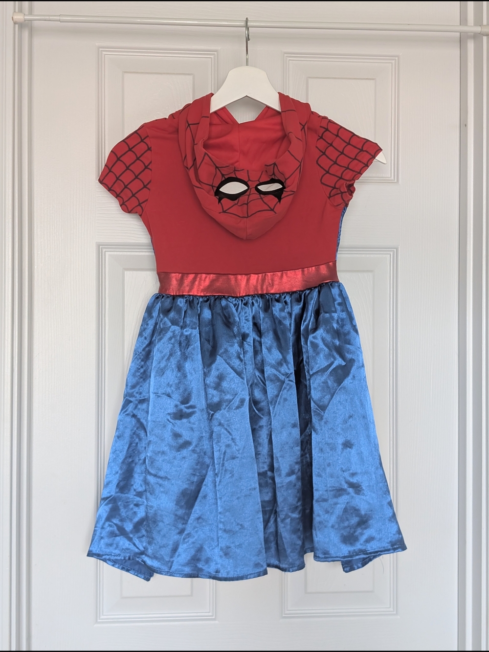 Marvel Spider-Man Hooded Costume Dress - Girls Size 7/8 - Picture 3 of 7